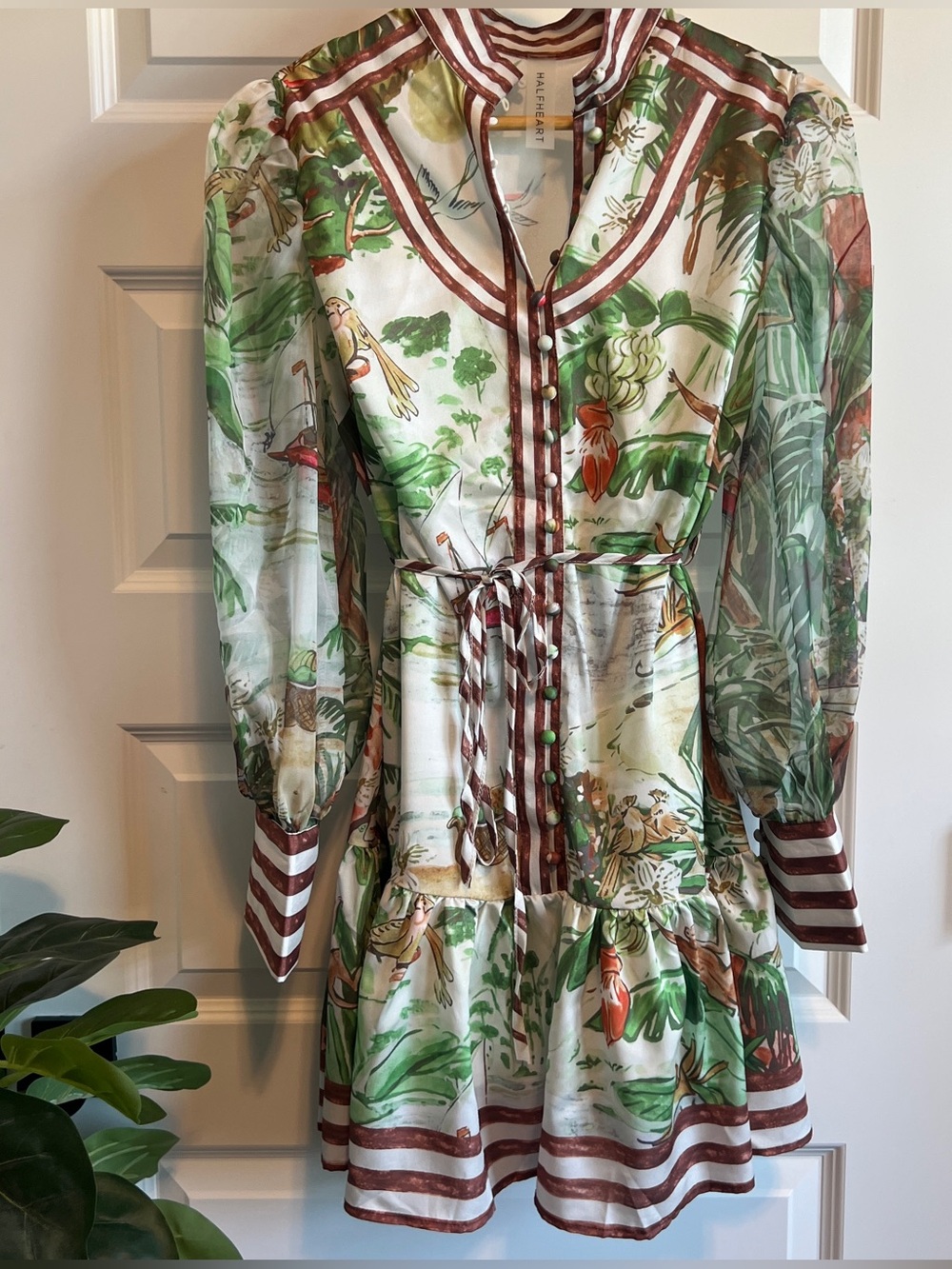 HALFHEART Alemais Toucan Tango Flouncy Ruffle Mini Small Anthropologie NWT